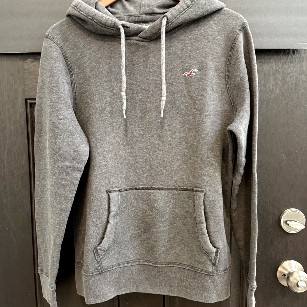 HOLLISTER Men's SZ Medium Gray Hoodie EUC